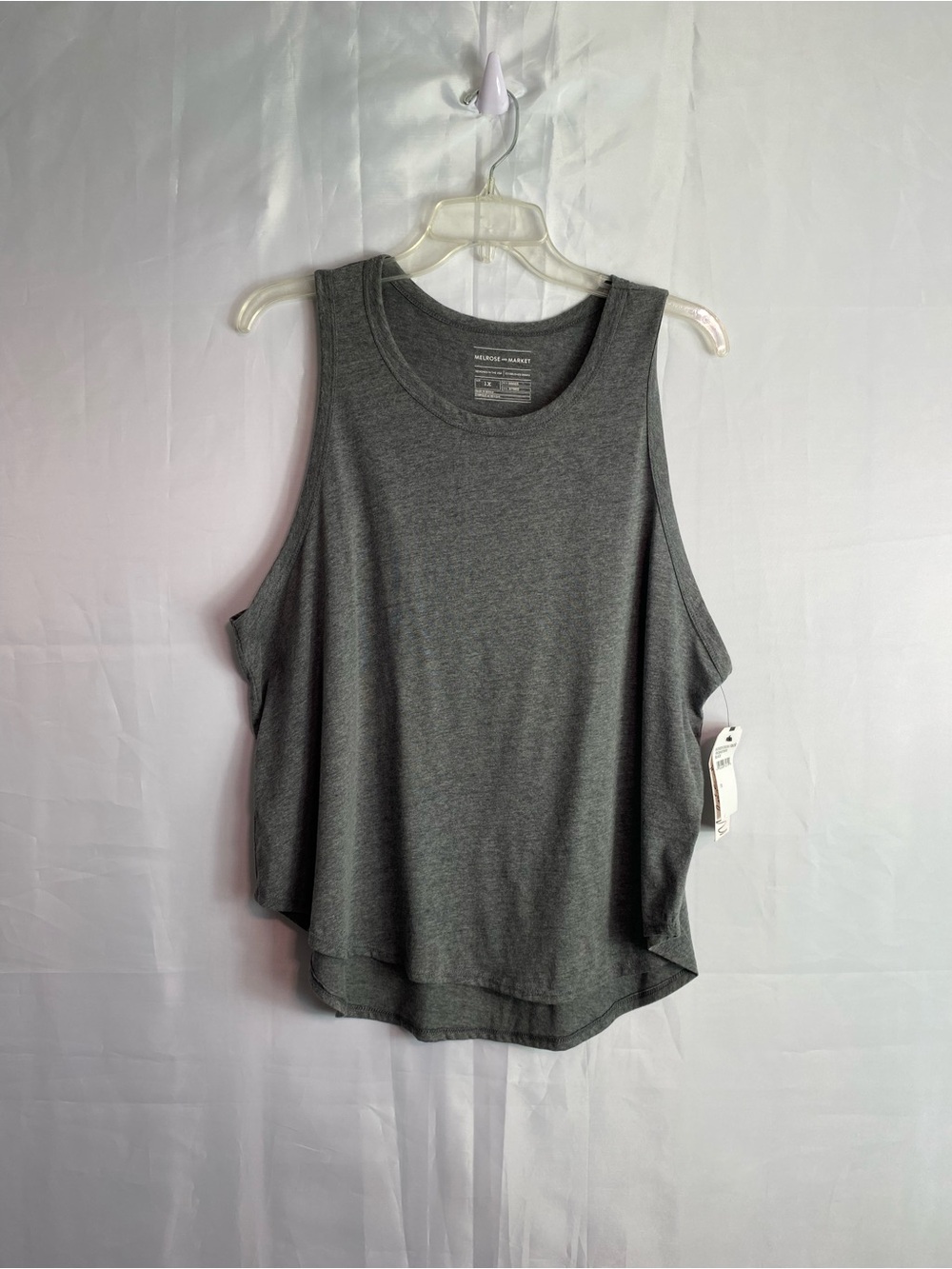 Melrose and Market Gray Scoop Neck Muscle Tank